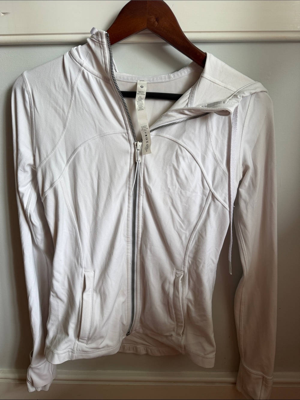 lululemon athletica White Lightweight Full-Zip Hooded Jacket